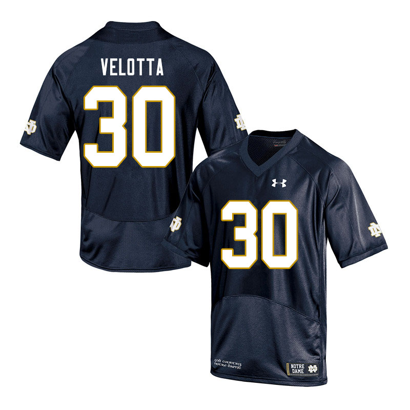 Men's NCAA Notre Dame Fighting Irish #30 Chris Velotta Stitched College Under Armour Authentic Navy Football Jersey MW10K03KS